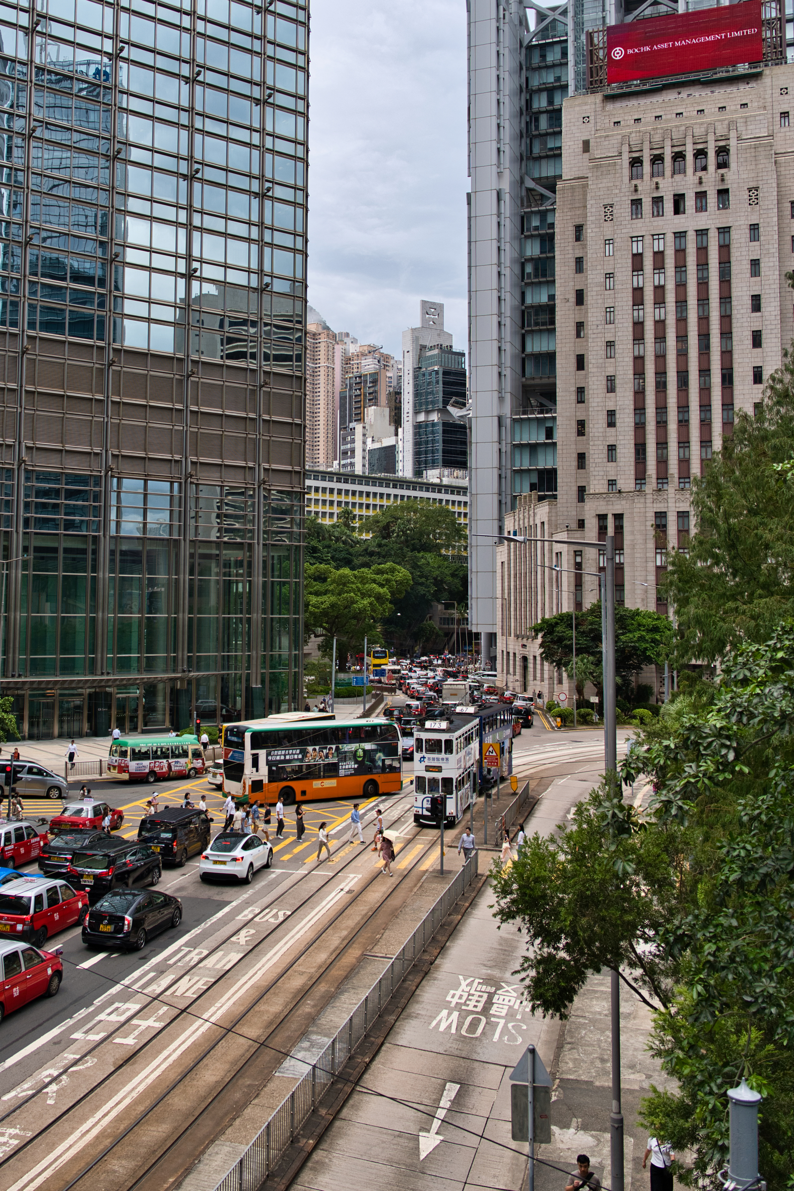 Le tram dans le quartier de Central